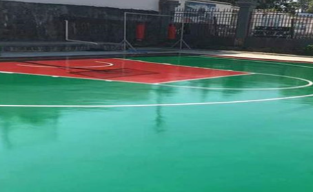 定安篮球场翻新地面